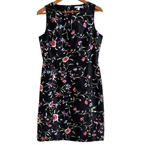 NWT Fiori di Zucca Silk Embroidered ditzy Floral Shift Dress size 6 Feminie